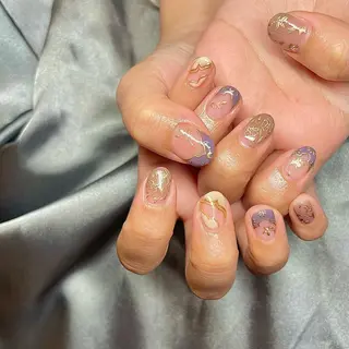 ショート カラー パーマ ヘアアレンジ メンズ キッズ ネイル マツエク・マツパ el. by Aoのネイルデザイン