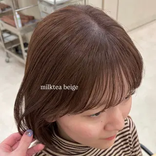 ショート カラー 🎀Wカラー/ピンク /ベージュ🎀ゆらのヘアスタイル