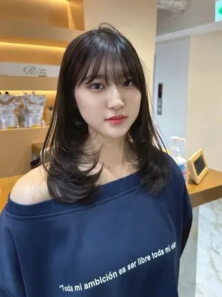 セミロング 🦋韓国レイヤー特化 🦋髪質改善🩵来輝のヘアスタイル
