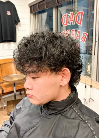 ショート パーマ メンズ 三宮メンズカット ヨシイッキのヘアスタイル