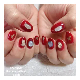 ミディアム ネイル 🐾enen style 🐾のネイルデザイン