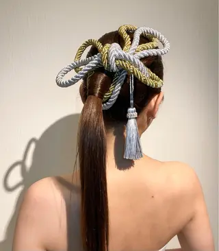 ロング ヘアアレンジ まつげと眉 Meliaのマツエク・マツパデザイン