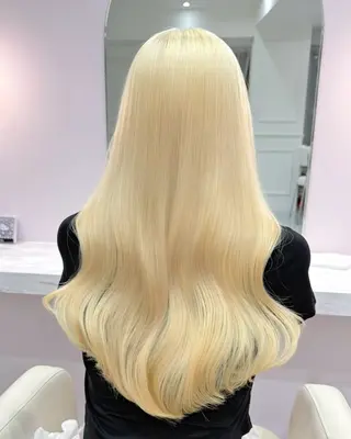 ロング カラー ハイトーンカラー💞 くるみ🎀のヘアスタイル