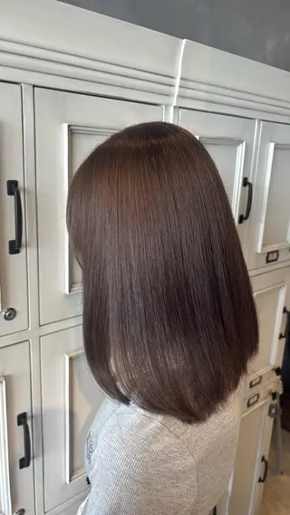 ミディアム カラー 長瀬 友唯のヘアスタイル