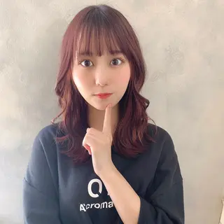 セミロング カラー ✨️美髪矯正×似合わ せ艶カラー✨藤田透のヘアスタイル