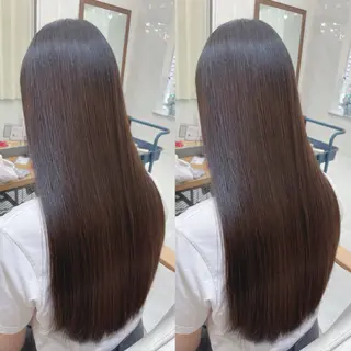 ロング 髪質改善✨艶髪カラー 縮毛矯正✨有田仁志のヘアスタイル