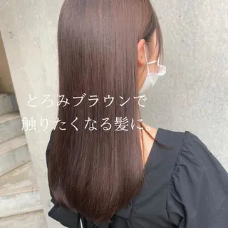 セミロング カラー モテ前髪 タゴメ シンヤのヘアスタイル