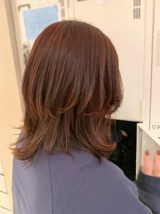 ミディアム カラー ヘアアレンジ ミドウチ アヤカのヘアスタイル