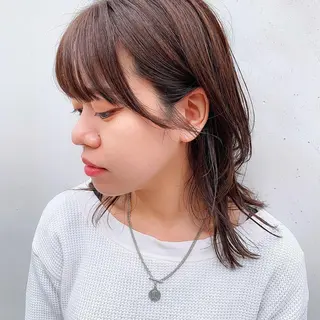 ミディアム カラー 中川 竜誠のヘアスタイル