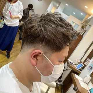 パーマ メンズ 原田 涼矢のヘアスタイル