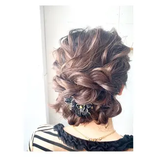 ミディアム ヘアアレンジ RINKA 琳茄のヘアスタイル
