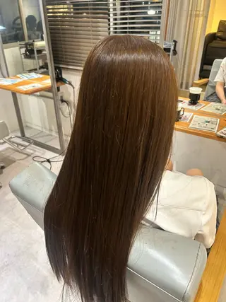 ロング カラー 栄/海外風カラー/ ナチュラル縮毛のヘアスタイル