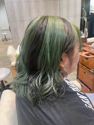 ミディアム カラー あべちゃん |髪のお悩み相談室のヘアスタイル