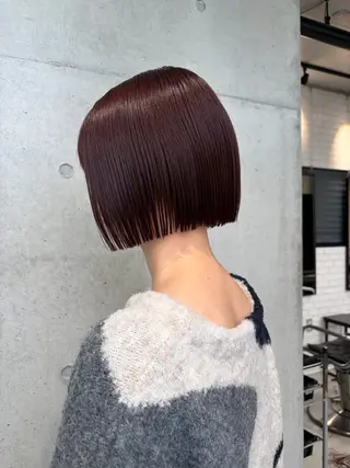 ショート カラー ヘアアレンジ ボブ艶モテカラー🫧 カリンのヘアスタイル