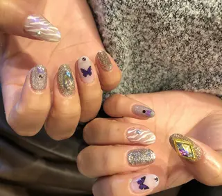 ネイル パラあり！フィルイン 美フォルムのネイルデザイン
