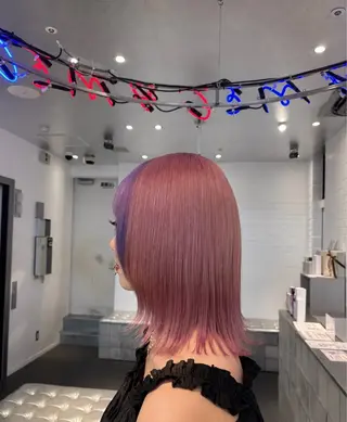 ミディアム カラー ヘアアレンジ 💟ケア×ハイトーン 💟／ミオのヘアスタイル