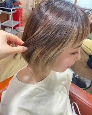 ショート カラー パーマ 🫧髪質改善/斎藤 奈々/岡山美容師🫧のヘアスタイル