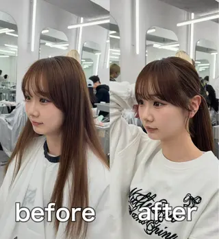 セミロング 韓国ヘア×2way 🇰🇷和知拓郎のヘアスタイル