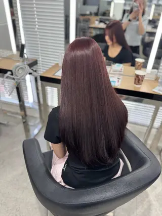 ロング カラー ヘアアレンジ 🤍淡色ピンク&ラベ ンダーYUKI🤍のヘアスタイル