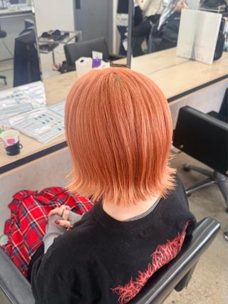 ショート カラー ʚNANAɞブリーチ カラー/透明感/赤羽のヘアスタイル