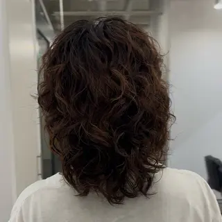 ミディアム パーマ ハードパーマ Rico💜のヘアスタイル