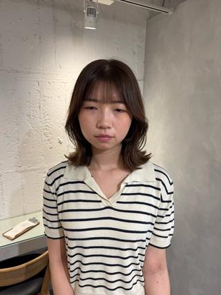 セミロング 100％可愛い顔周り 💓レイヤー/しずくのヘアスタイル
