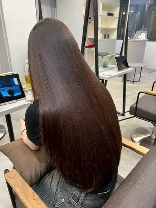 ロング パーマ 絶対可愛い暖色カラー 🌷うる艶🌷結奈✨のヘアスタイル