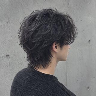メンズ シャドウ/フェザー ニュアンスヘアメンズのヘアスタイル