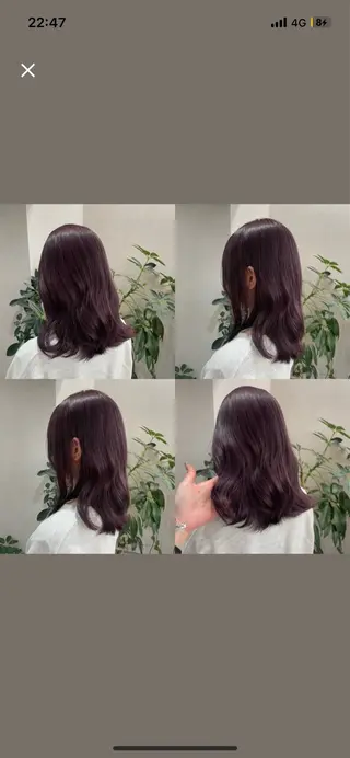 セミロング カラー 🍑トレンドカラー 🍑横浜のヘアスタイル
