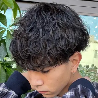 ミディアム パーマ ヘアアレンジ メンズ fifth 石川 凪のヘアスタイル