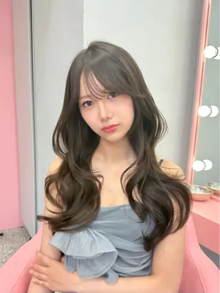 セミロング カラー 渋谷/韓国ヘア/ 顔まわり♡Ayakaのヘアスタイル