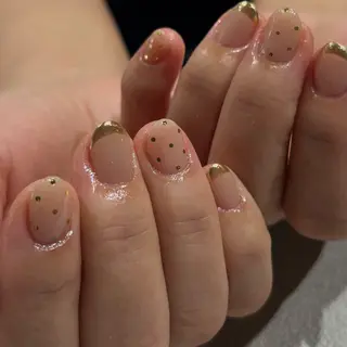 ネイル パラジェル*甘皮ケア 大人カジュアルのネイルデザイン
