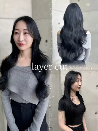 ロング レイヤー/韓国ヘア 慎之介のヘアスタイル