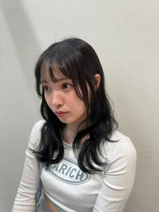 セミロング カラー 髪質改善×艶カラー 🌼Haru🌼のヘアスタイル