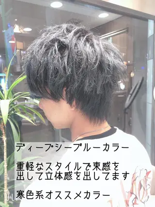 ショート カラー ヘアアレンジ メンズ メンズパーマ特化/ メッシュ/薫/店長のヘアスタイル