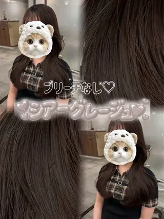 ロング カラー 結べるレイヤー/ 透明感カラー/和奏のヘアスタイル