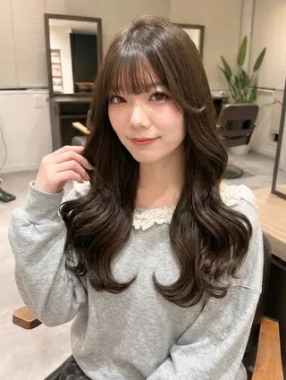ロング カラー Ami♡表参道/艶髪 ピンク/盛れカットのヘアスタイル