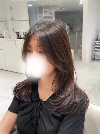 セミロング カラー 似合わせスタイル 表参道🌿ちえのヘアスタイル