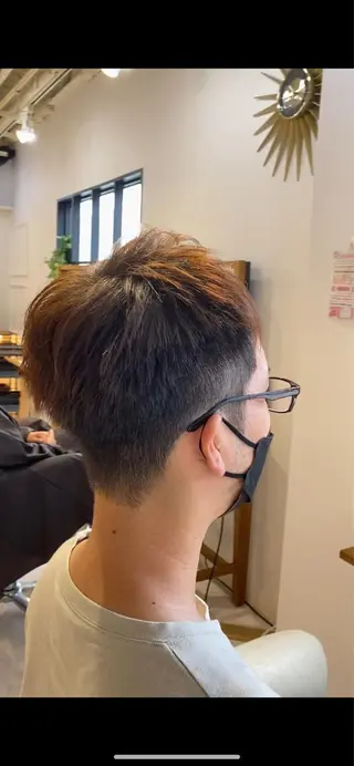 ショート カラー ヘアアレンジ メンズ ハイトーン&透明感 カラー☘️片山優陽のヘアスタイル