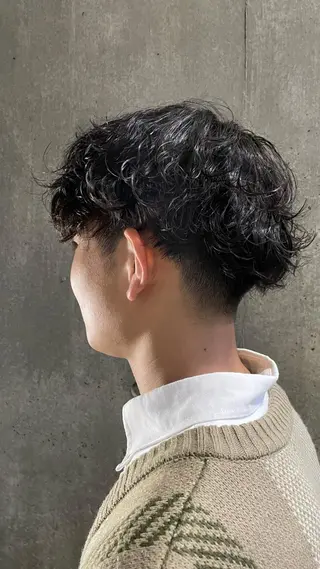 パーマ メンズ もりたみかこ 美容師お休み中のヘアスタイル
