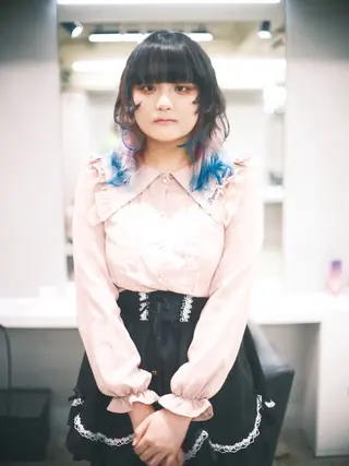 ミディアム カラー ヘアアレンジ 個性爆弾💣 ダブルカラー/ゆかのヘアスタイル
