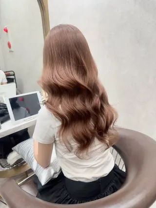 セミロング カラー ヘアアレンジ 天神/ブリーチ/ ブリーチなしカラーのヘアスタイル
