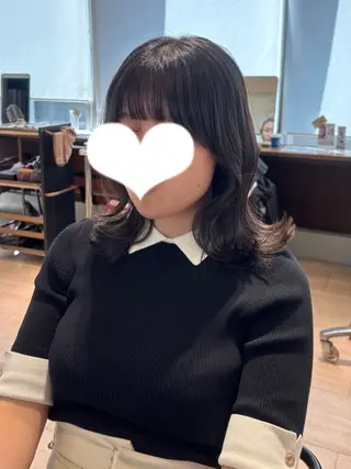 ミディアム 穂積 未優のヘアスタイル