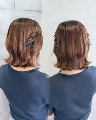 ヘアアレンジ はやしほのか| ヘアセット×カラーのヘアスタイル