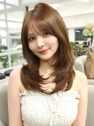 ミディアム カラー HIKARU店長/ ✨️髪質改善のヘアスタイル