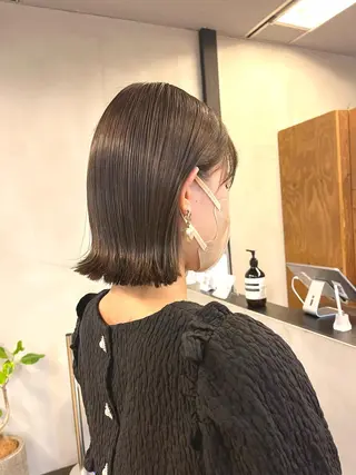ミディアム カラー ena/ブリーチなし 透明感・レイヤー🎀のヘアスタイル
