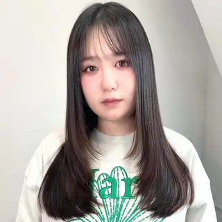 ロング カラー ヘアアレンジ レイヤーカット×髪質 改善🇰🇷シオリのヘアスタイル