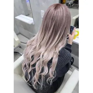 ロング 編み込みエクステ/ ハイトーン りょすけのヘアスタイル