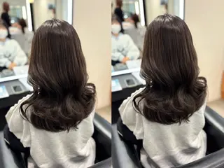 ミディアム 髪質改善・水素カラー ARIA(ému)のヘアスタイル