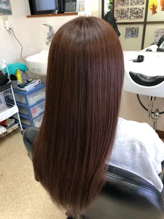 セミロング カラー 石塚 浩のヘアスタイル
